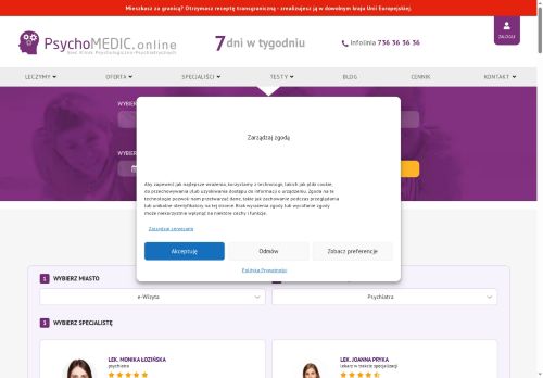 NZOZ PSYCHOMEDIC.PL KLINIKA PSYCHOLOGICZNO-PSYCHIATRYCZNA Michał Niewiński